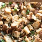 a pinterest collage pin of the stuffing image