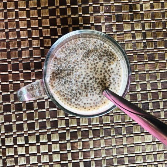 Reader Ale's photo of her finished chia pudding.