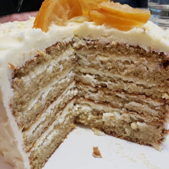 Pinterest user, Hello Lovely's, photo of her finished lemon layer cake