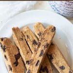 a pinterest collage of a series of biscotti pictures