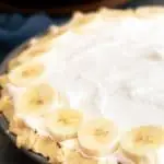 a pinterest image of the banana cream pie