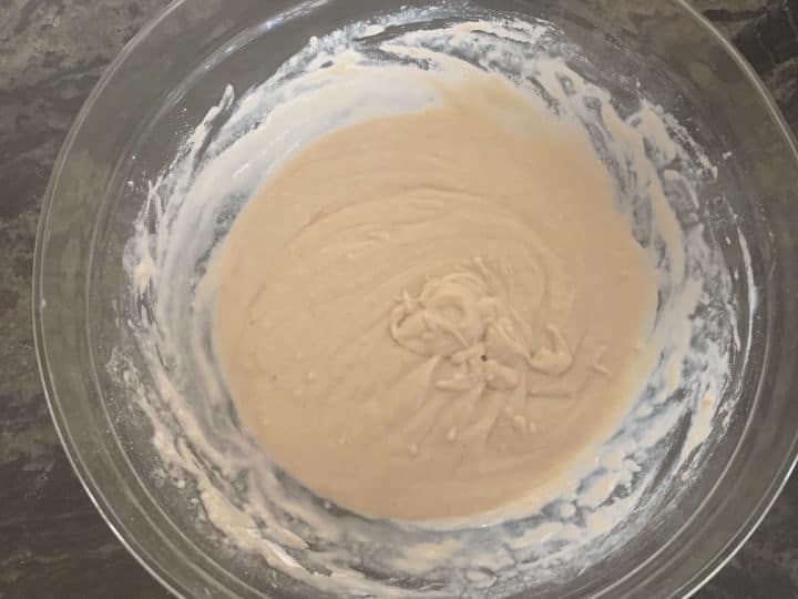 a bowl full of pancake batter