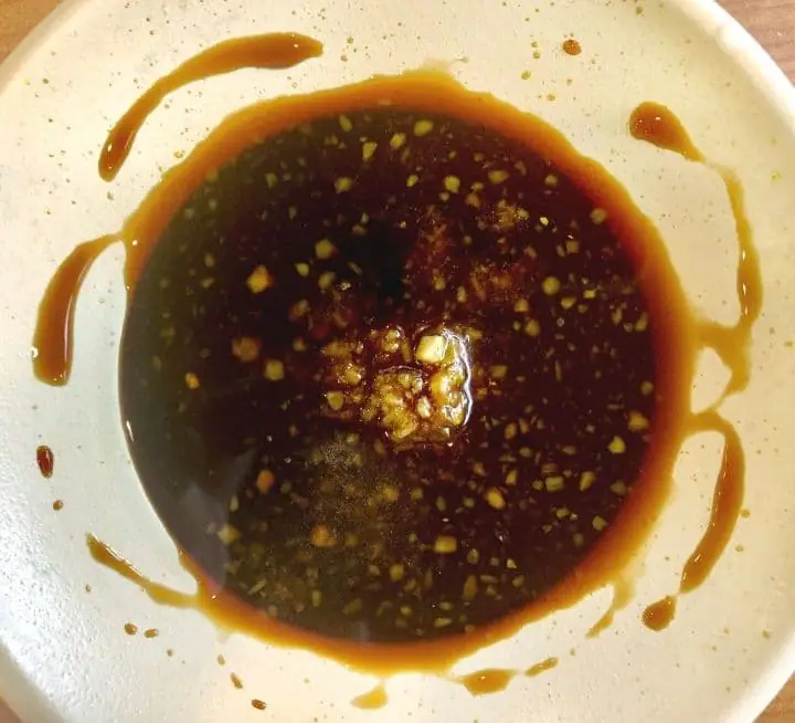Asian dipping sauce in a bowl