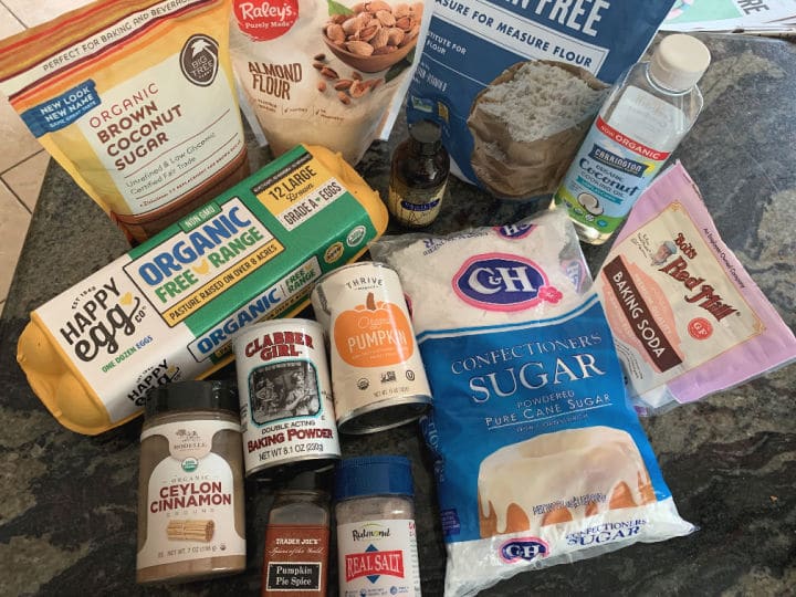 Photos of the pumpkin ingredients for these cookies.