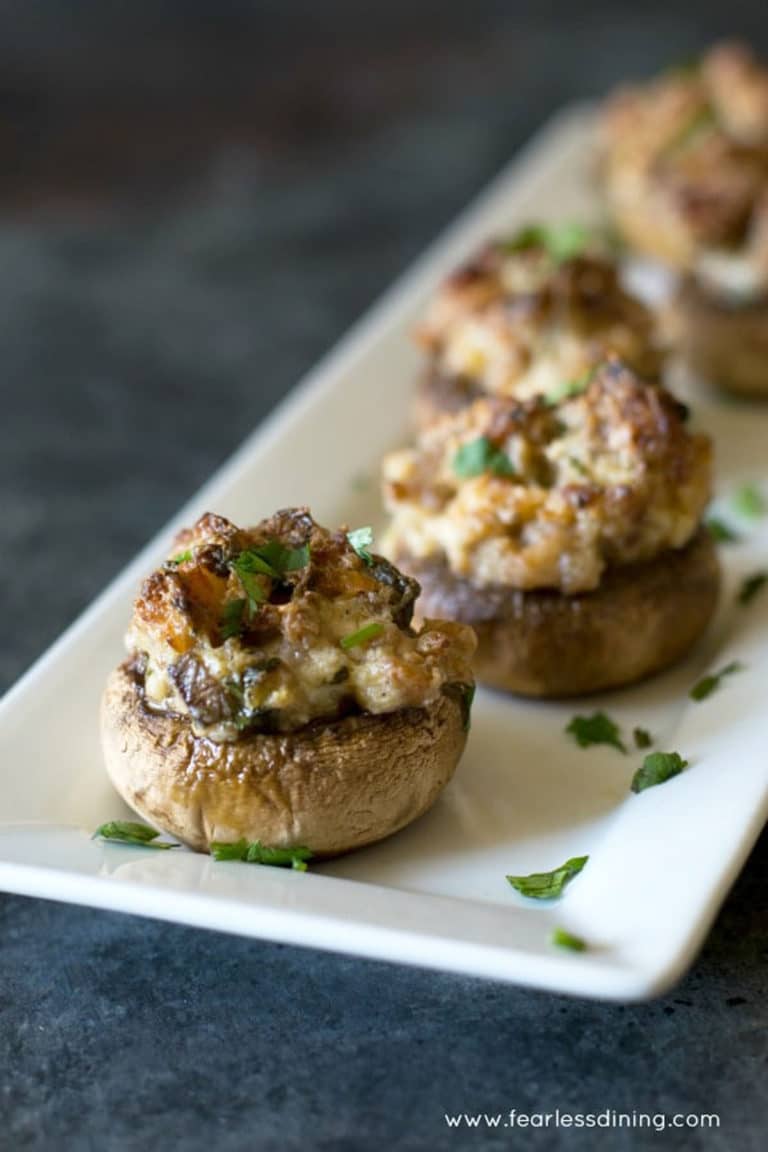 Easy Gluten Free Stuffed Mushrooms