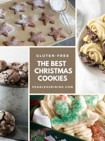 a collage of Christmas cookie photos