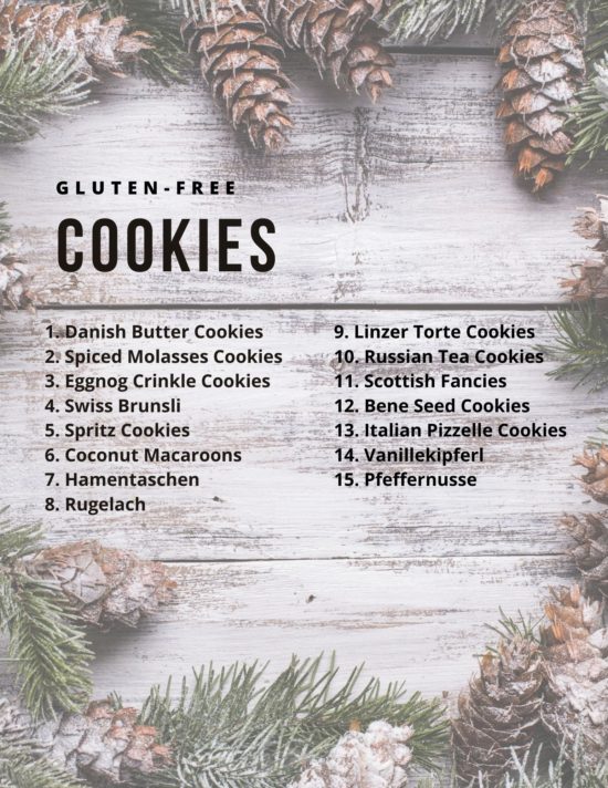 table of contents for my cookies e-cookbook