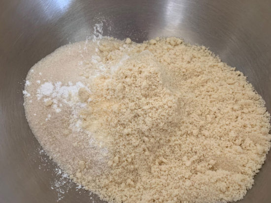 Dry ingredients in a bowl.