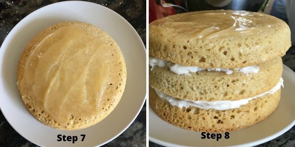lemon cake step 7 and 8 photos