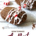 a pinterest collage of a row of chocolate madeleines