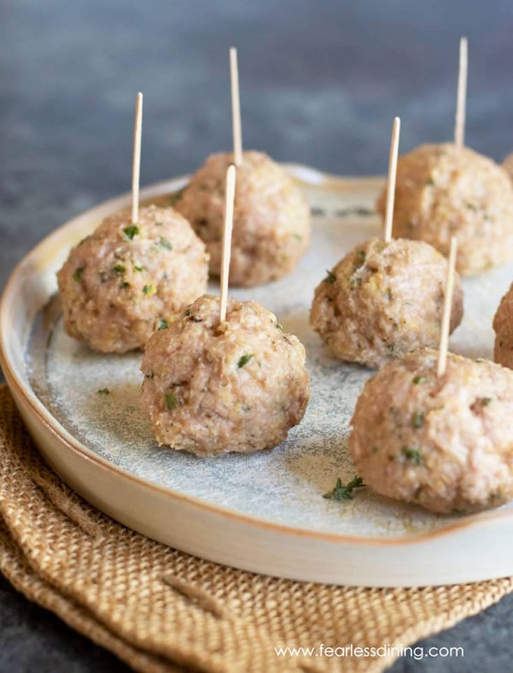 Ground Chicken Meatballs Made in the Air Fryer or Oven Fearless Dining