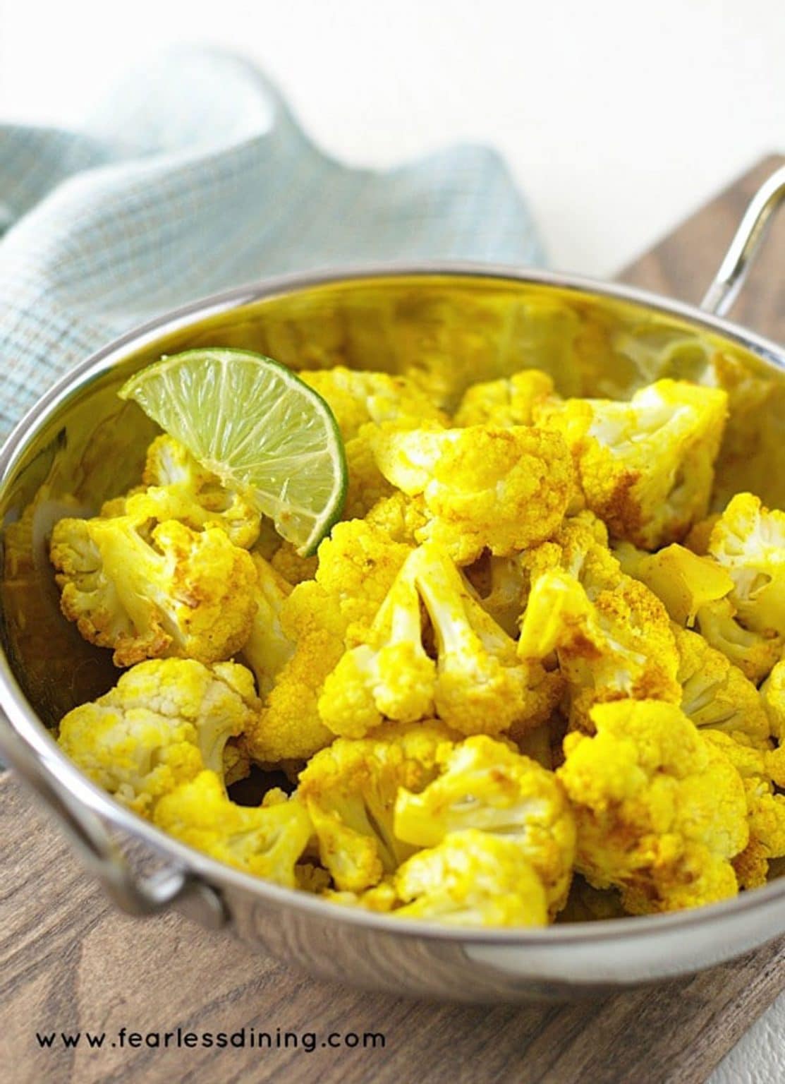 Roasted Cauliflower with Turmeric and Lime - Fearless Dining