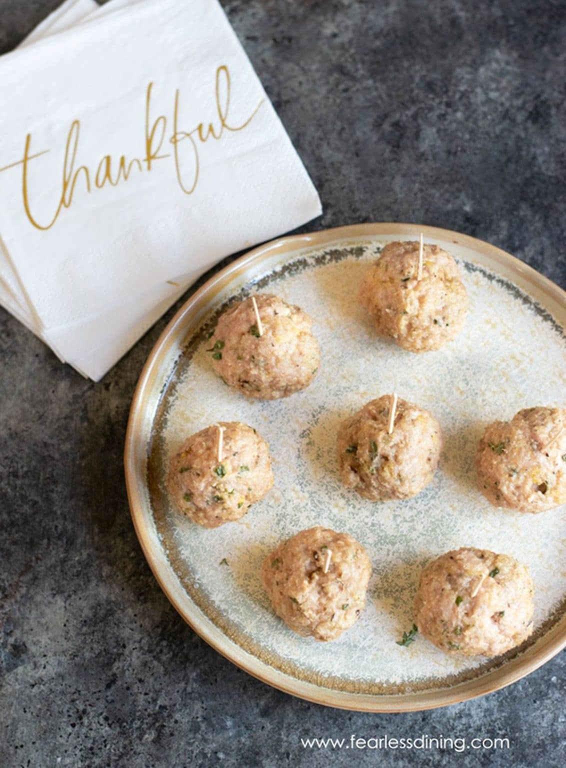 Ground Chicken Meatballs Made in the Air Fryer or Oven Fearless Dining