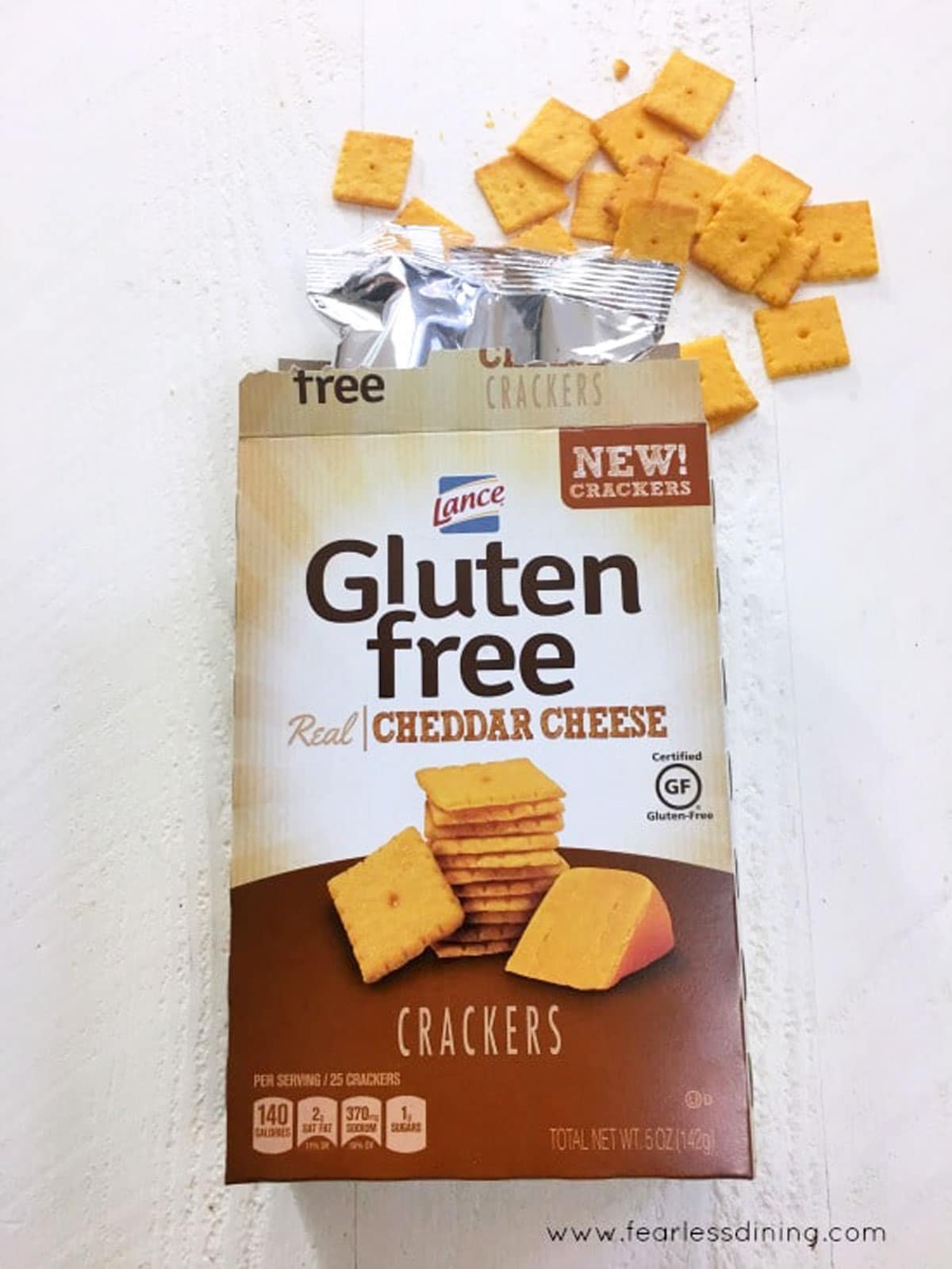A box of Lance cheese crackers on the table.