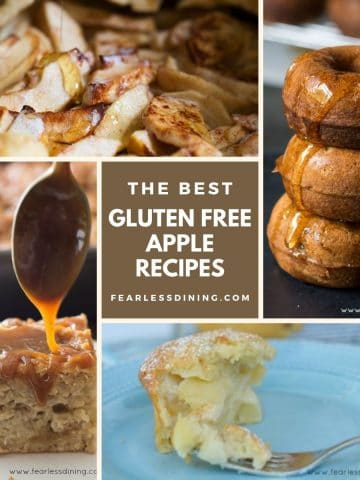 a series of four apple recipe photos