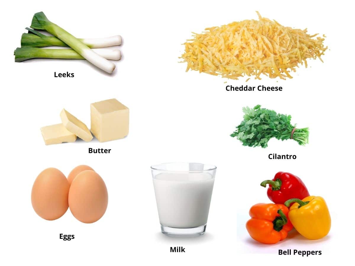 A photo of the frittata ingredients used in this recipe.