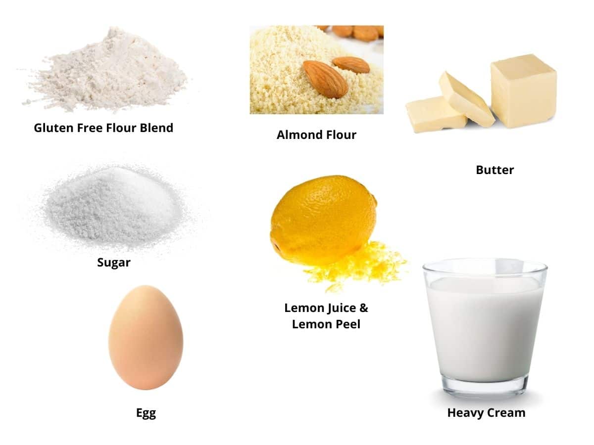 A photo of the lemon tart ingredients.