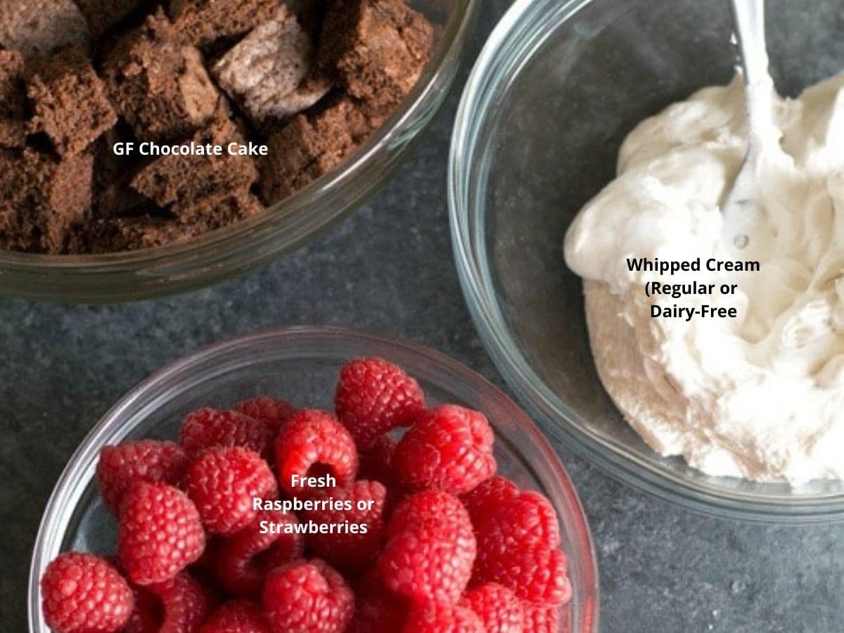 Trifle ingredients photos.