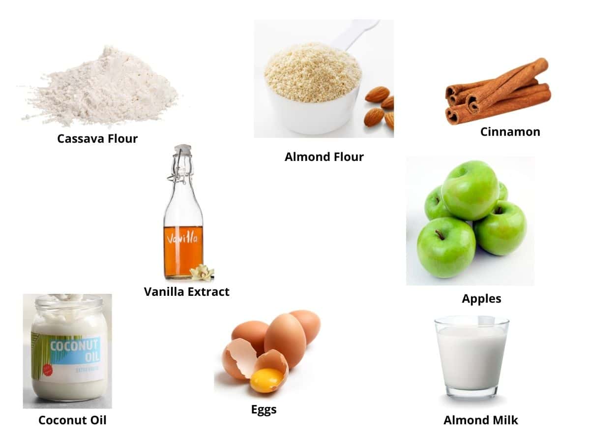 A photo of the almond flour donuts ingredients.