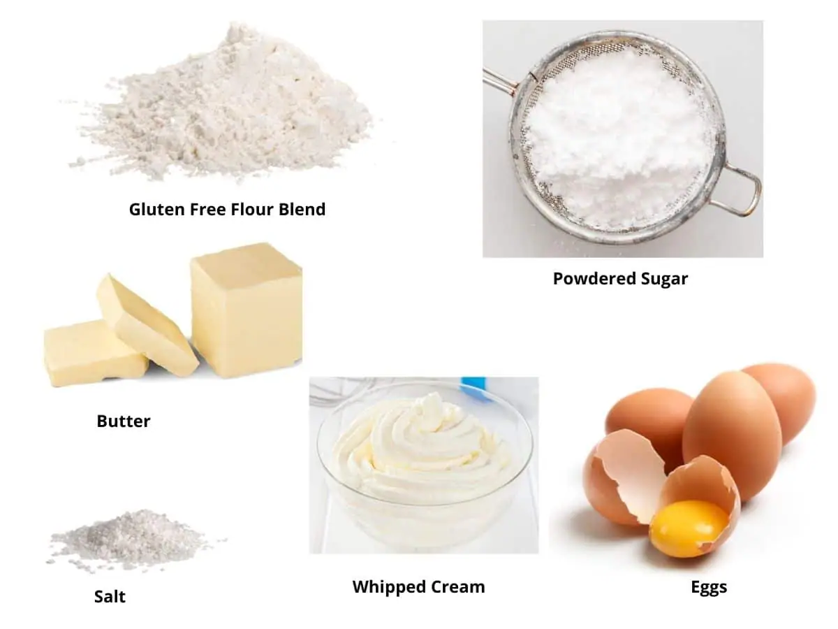 gluten free cream puffs ingredients