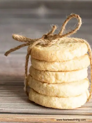 five sables stacked and tied with twine