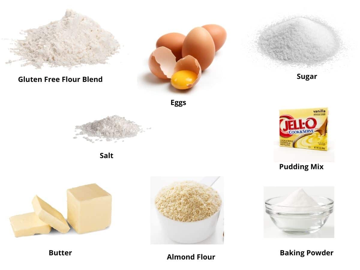 The photos of the vanilla donuts ingredients.