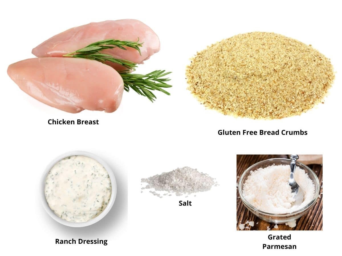 A photo of the gluten free chicken nuggets ingredients.