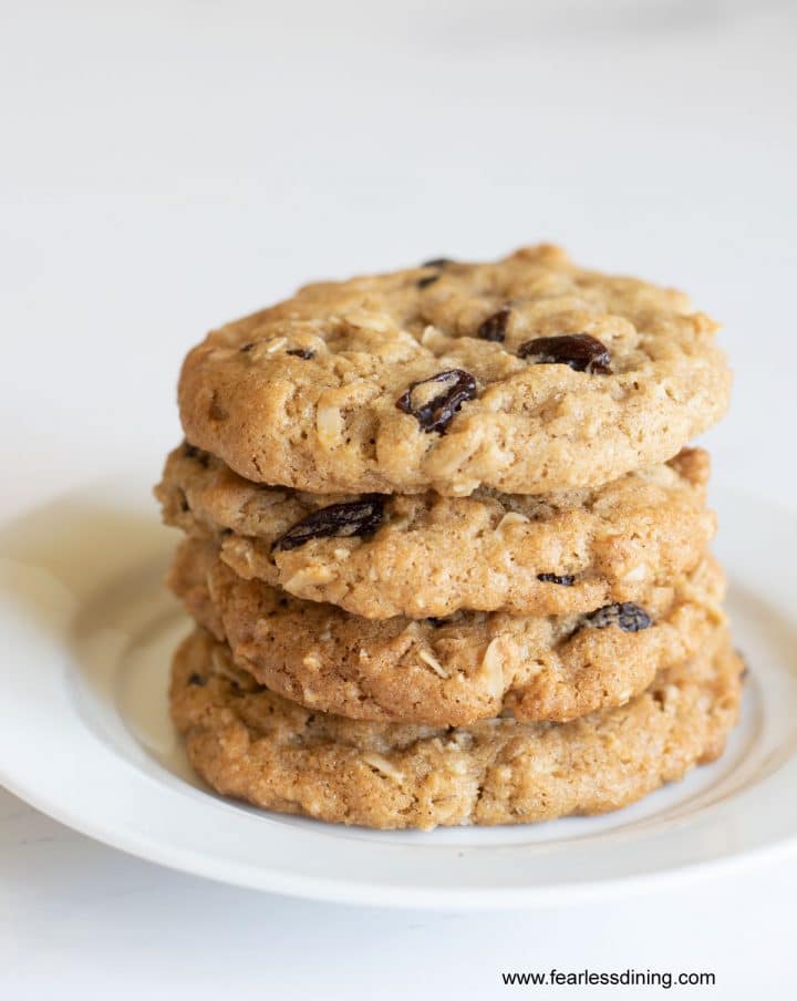 GlutenFree Oatmeal Raisin Cookies (DairyFree Option) Fearless Dining