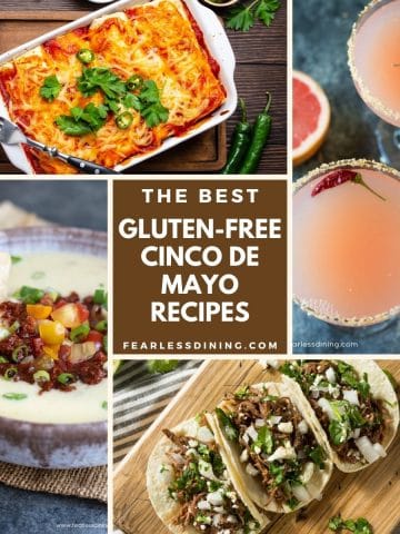 a collage of four Mexican recipe photos