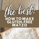 A Pinterest image of gluten free matzo.