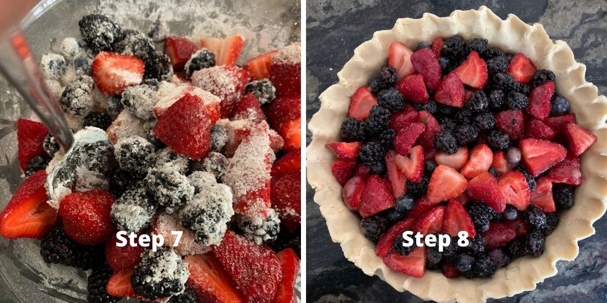 Berry pie steps 7 and 8 photos.
