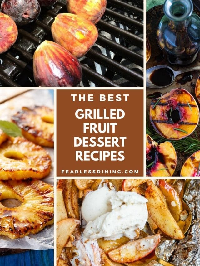 photos of grilled fruit desserts