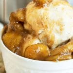 a pinterest collage pin of the bananas flambe sundae