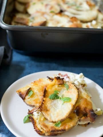 gluten free scalloped potatoes on a plate