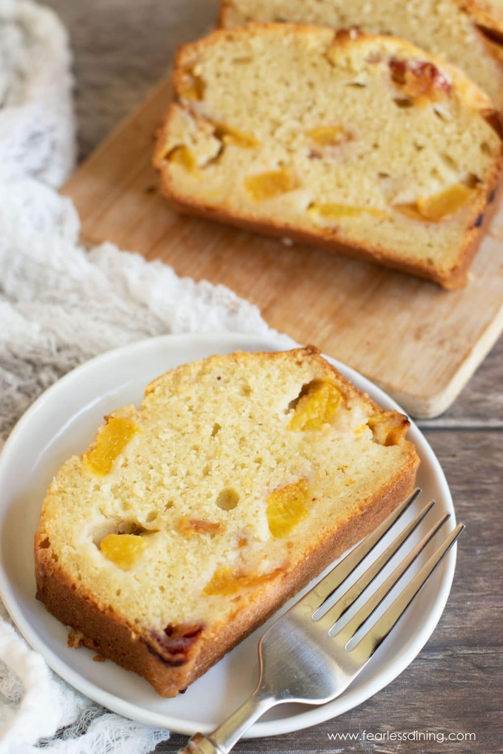 Easy Gluten Free Peach Cake Fearless Dining
