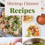 A Pinterest image of shrimp photos.