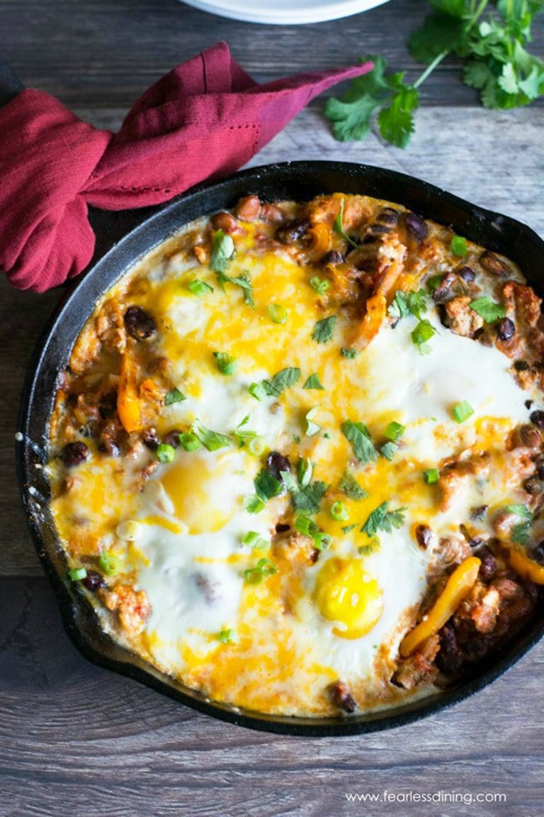 Ground Turkey Chili Shakshuka Skillet