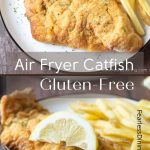 A Pinterest image of the gluten free fried catfish.