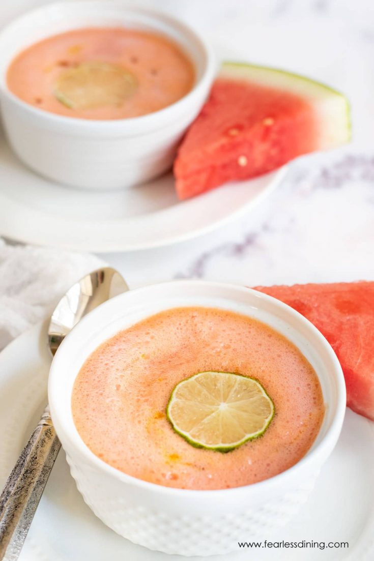 Chilled Watermelon Soup with Coconut Cream Fearless Dining