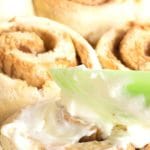 a pinterest pin image of the cinnamon rolls.