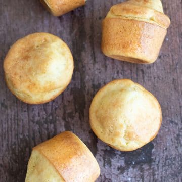 popovers on a table