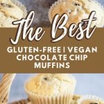 A Pinterest image of the vegan muffins.