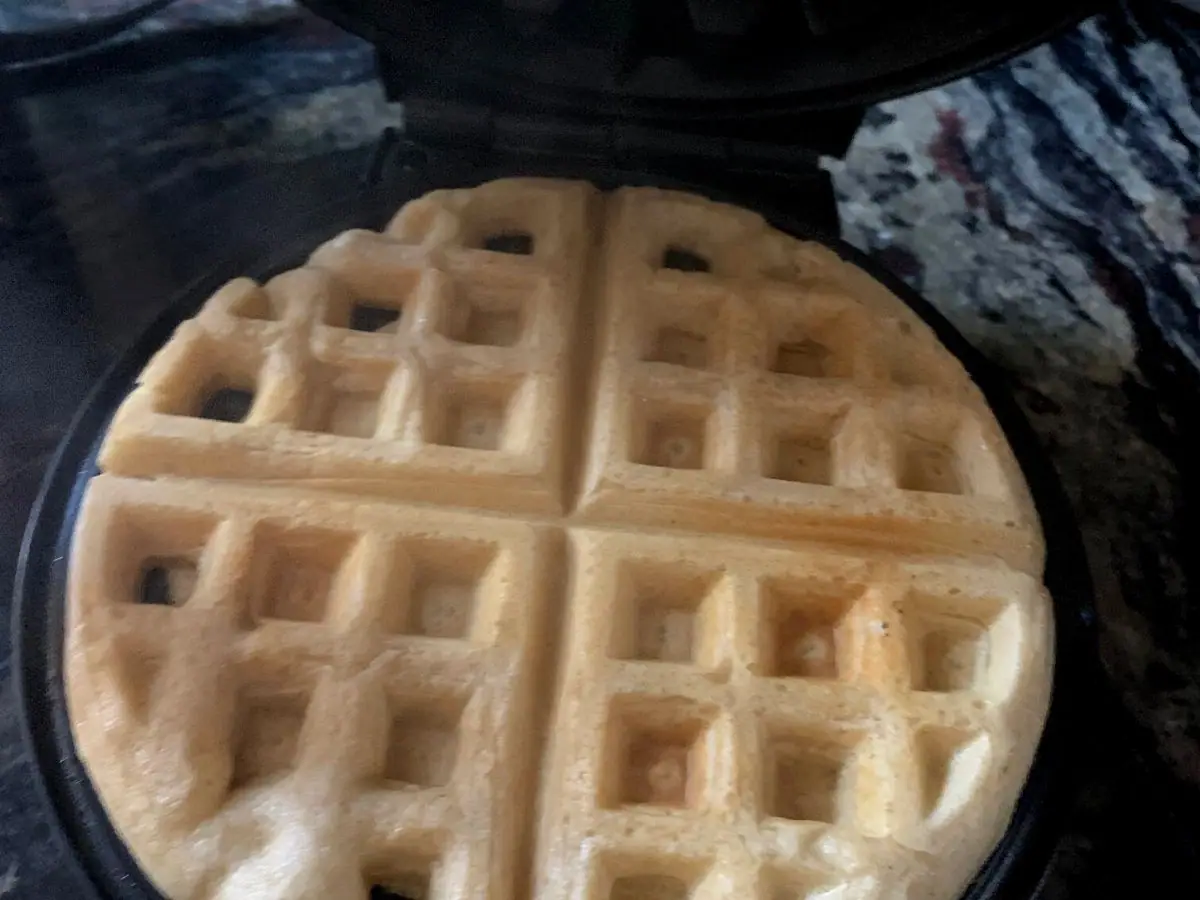 waffle in the waffle maker