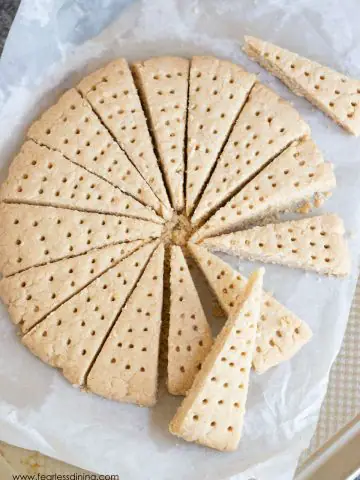 shortbread wedges in a circle