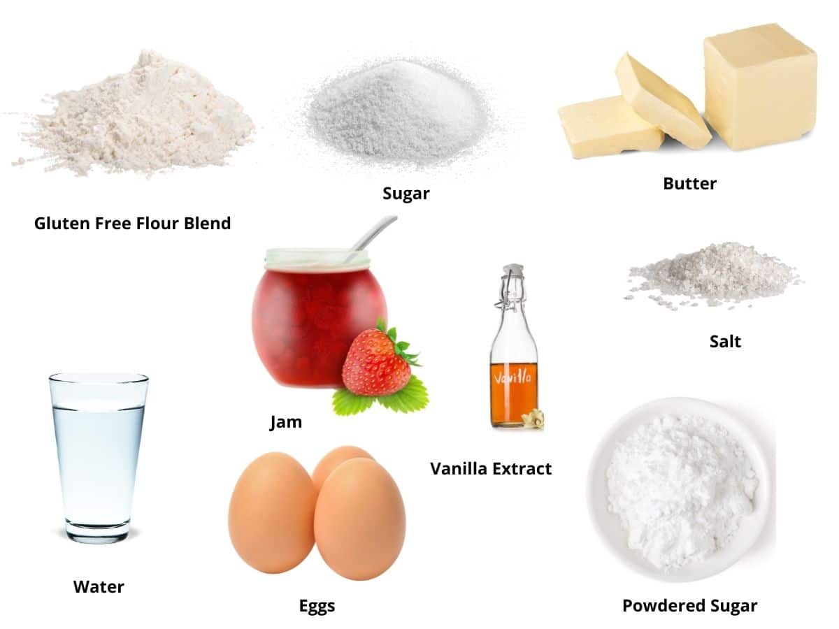 Photos of the gluten free pop tart ingredients.