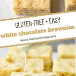 white chocolate brownies pinterest pin image