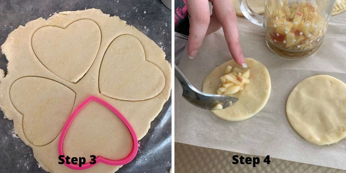 making baked hand pies steps 3 and 4