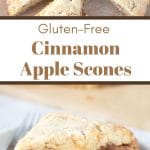 A Pinterest image of the apple scones.