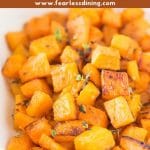a pinterest collage pin of the roasted butternut squash