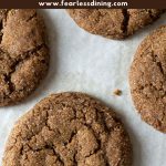 A Pinterest image of the gluten free gingerdoodles.